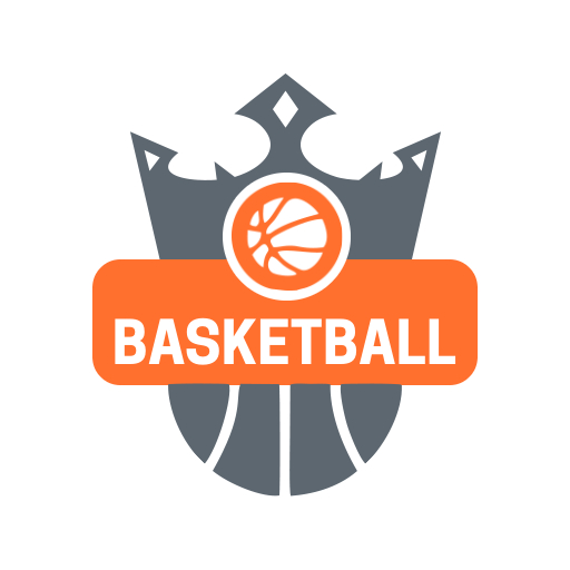 Light Gray Vintage Basketball Logo