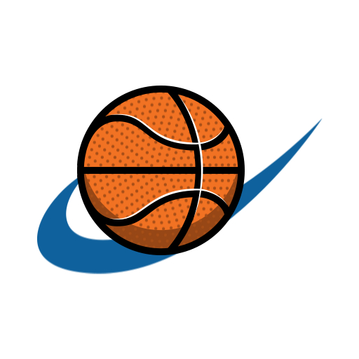 Soft Orange Geometric Basketball Logo