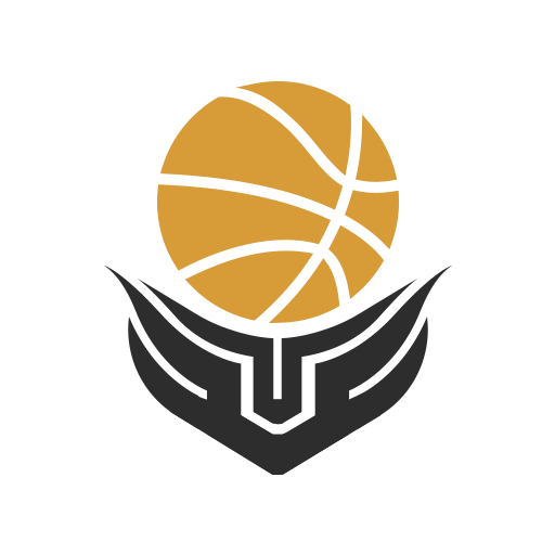 Basketball Logo with Golden Yellow Minimalist Design