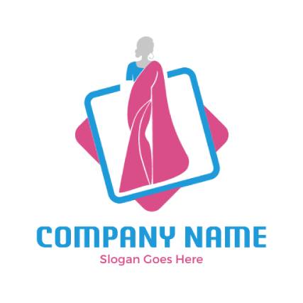 Soft pink retro fashion logo