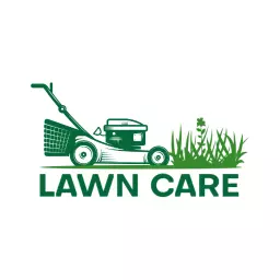simple typography style lawn care logo