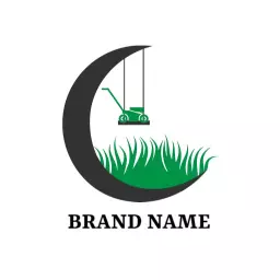lawn care logo in creative design