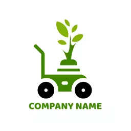 bright plant lawn care logo template