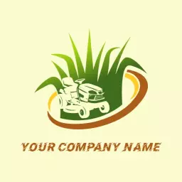 yellow minimal lawn care logo