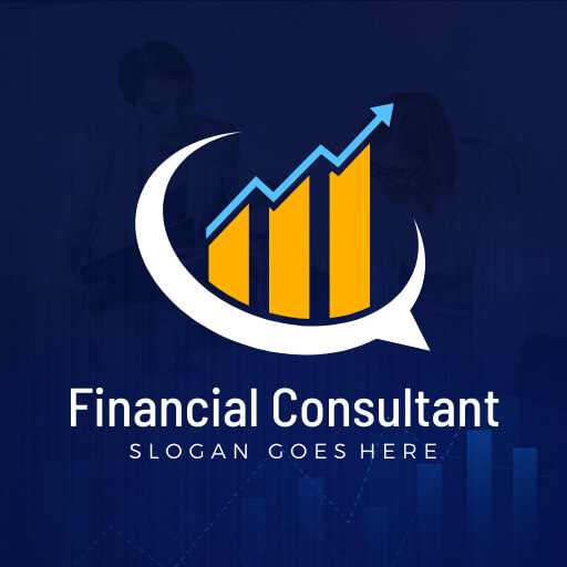 arrow  icon with bar modern design finance logo