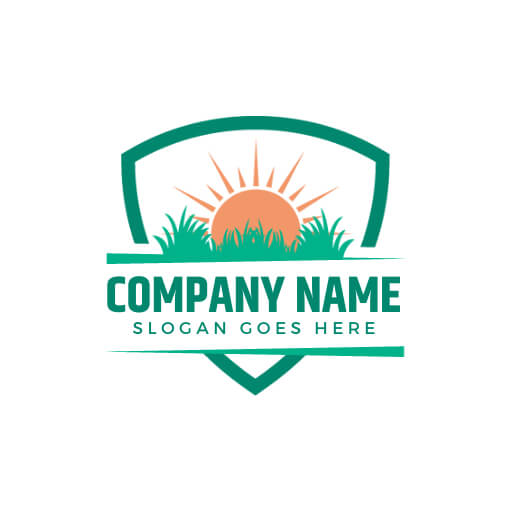 classic emblem lawn care logo design