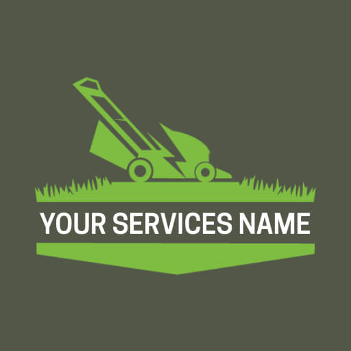 minimal clean typography lawn care logo