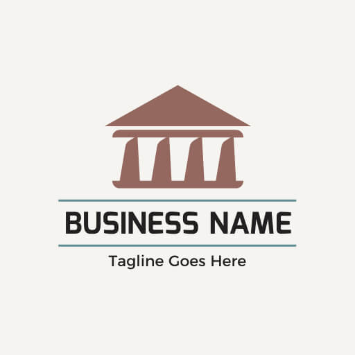 geometric building shape minimal background bank logo