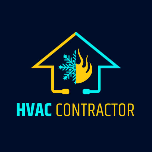 home icon with simple background hvac logo