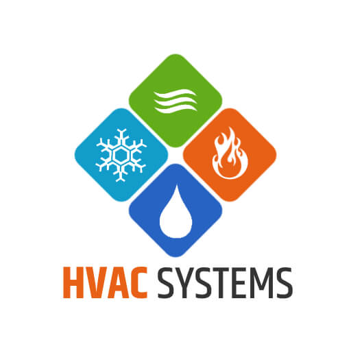 icon based in square pattern hvac logo