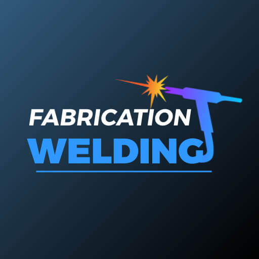 minimal welding logo template with a welding torch and metallic textures