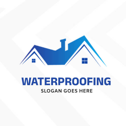 modern roofing logo template with sleek rooflines and bold typography