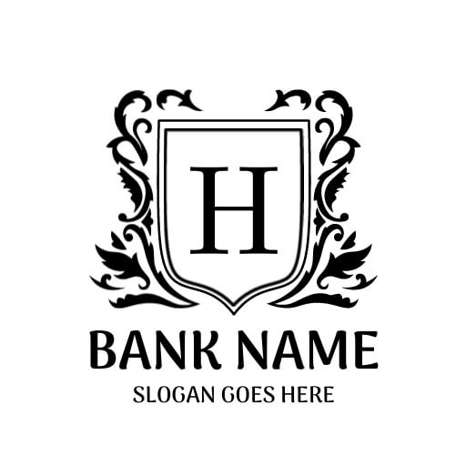 monogram h letter typography logo
