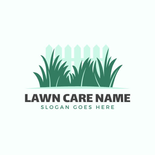 green bold text lawn logo design