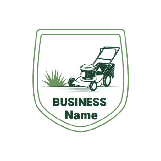 badge pattern lawn care logo template
