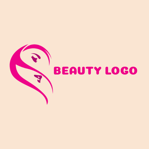 illustrative skin care logo design template featuring a graceful woman’s face
