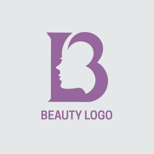 sleek monogram skin care logo design template featuring the letter B