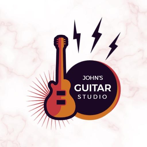 Clean linen bold creative guitar logo