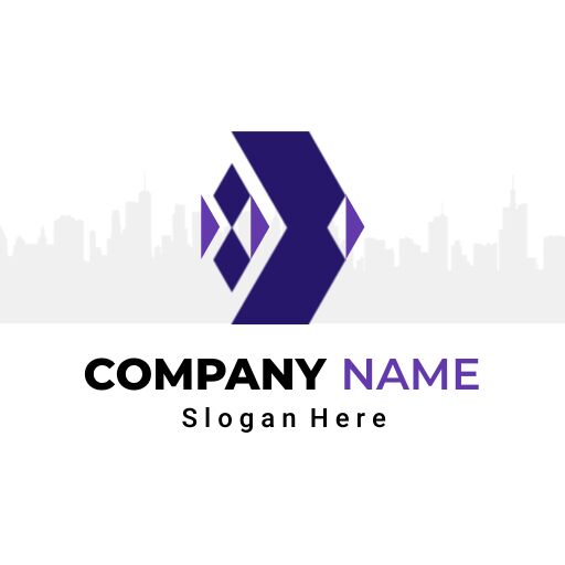 Purple modern minimal fish logo design