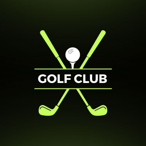 black and green golf logo