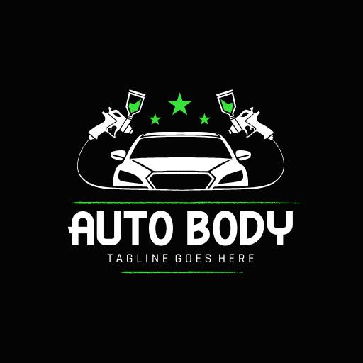 Auto detailing logo in dark modern style