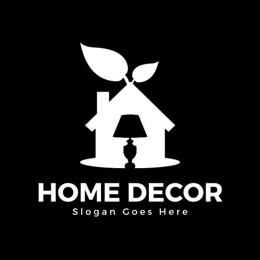 Black and white elegant house logo
