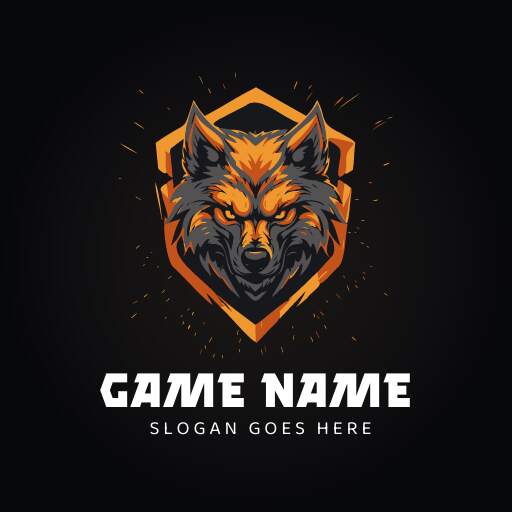 Aggressive fox mascot gaming logo design