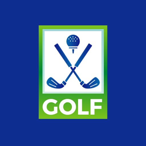 blue and green golf logo