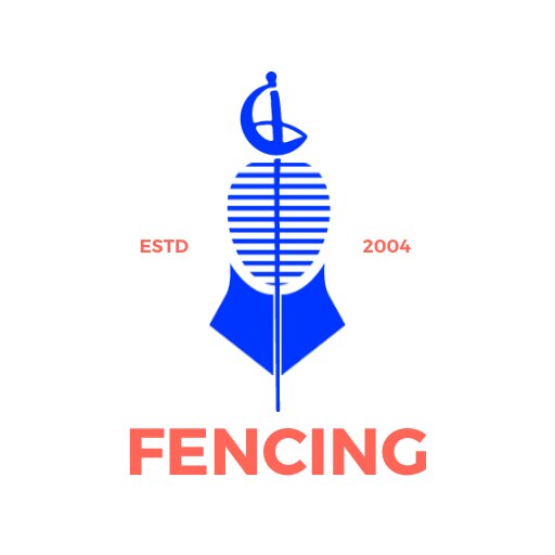 Modern Blue Fencing Logo Design