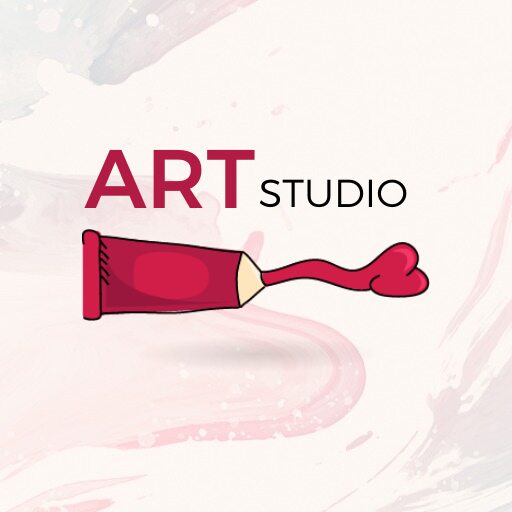 Exigent red art studio logo