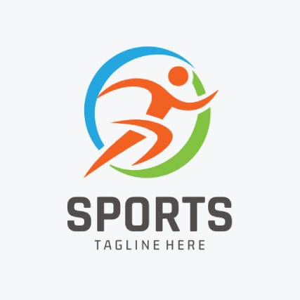 colorful sports athletic logo