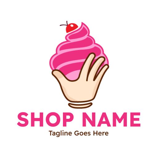 Cupcake Logo for Pink Creative Style