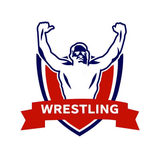 Wrestling logo design with white background