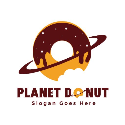 Donuts logo in planet style