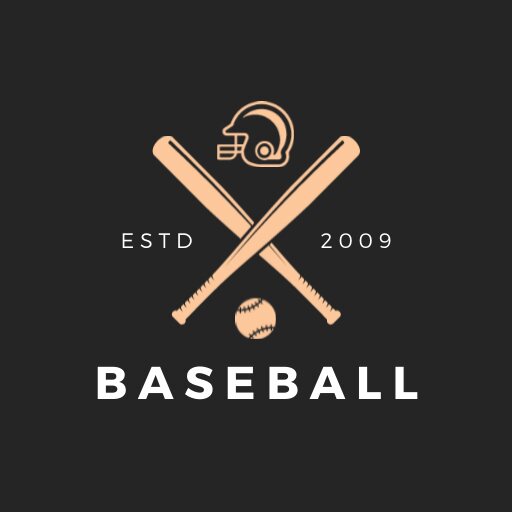 dark grey baseball logo template