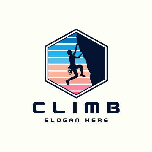 dark silhouette hexagon logo design template