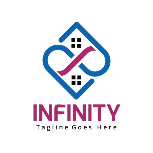 enduring home theme infinity logo design template