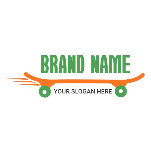 Simple green skateboarding logo design