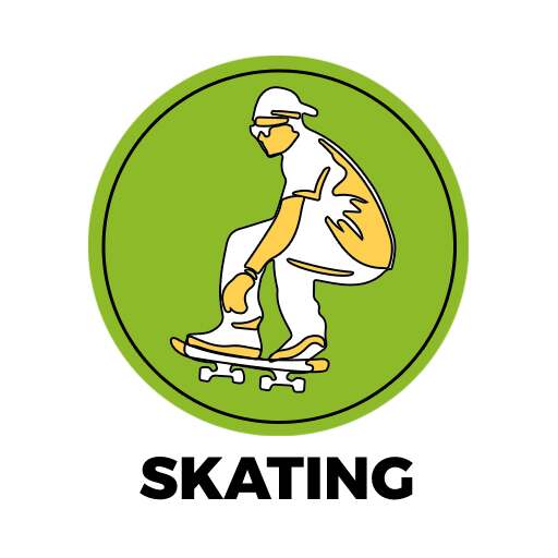 green skating logo design