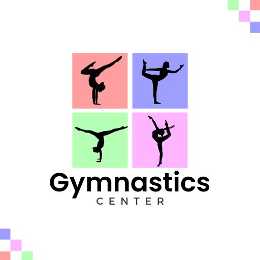 Grid Gymnastics Logo Design Template