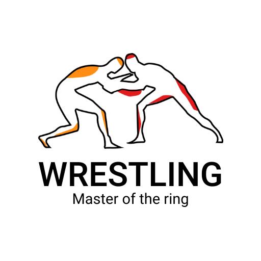 Illustrative wrestling logo design