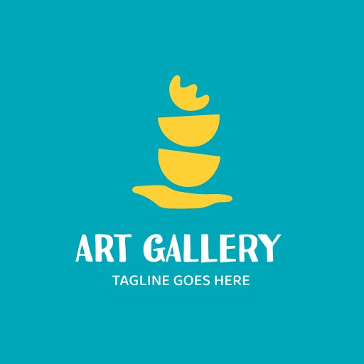 art logo in light green color