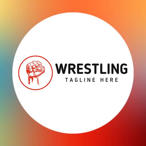 Wrestling Logo in gradient minimalist style