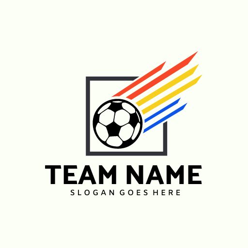 Square logo in colorful outline style