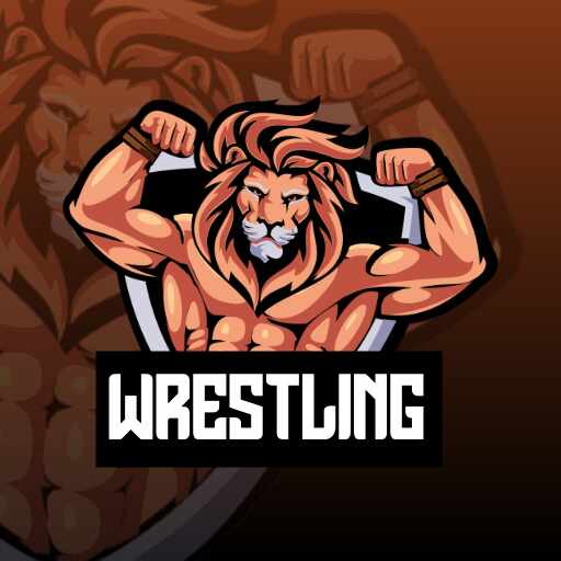 Wrestling Logo with Modern Overlay Style