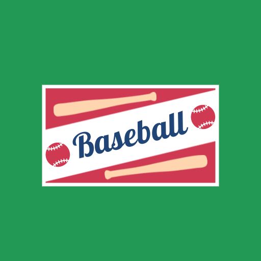red and green baseball logo design template