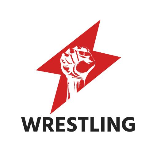 Red and White Wrestling Logo template