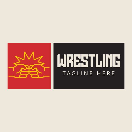 Wrestling Logo in Retro Design