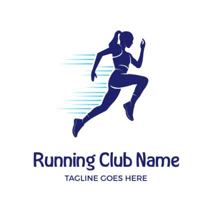 running girl athletic logo