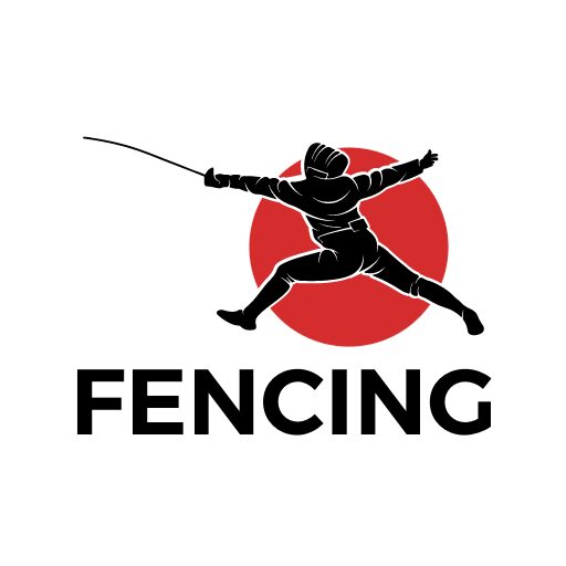 Fencing Logo for Red And White Color